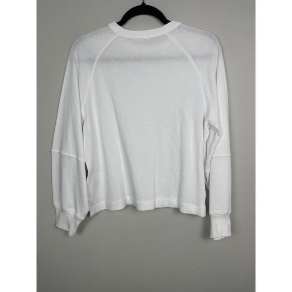 Madewell NWT Women’s White Relaxed Long-Sleeve Raglan Tee XS - Picture 5 of 5